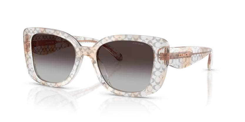 COACH 8450U CDP48 59328G TRANSPARENT GREY SIGNATURE C