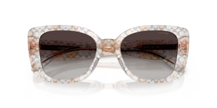 COACH 8450U CDP48 59328G TRANSPARENT GREY SIGNATURE C